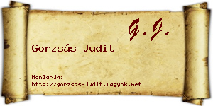 Gorzsás Judit névjegykártya
